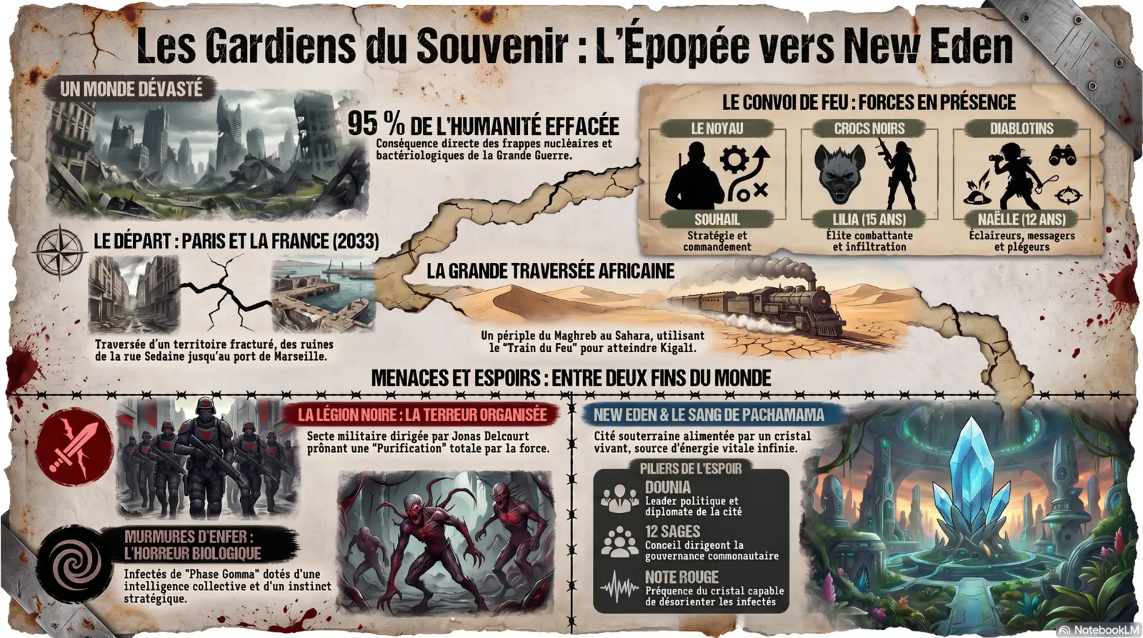 Infographie illustrée de l’épopée vers New Eden